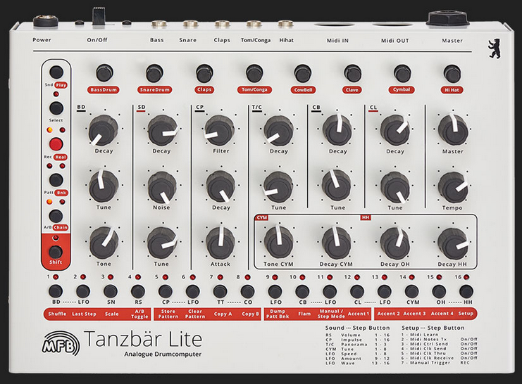MFB Tanzbar Lite アナログリズムマシン MFB Tanzbar Analog MFB Tanzbar Lite アナログリズムマシン MFB Tanzbar Analog